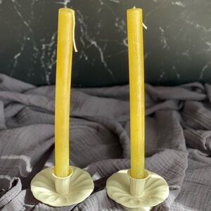 Lenox China Flower Petal Candlesticks Candle Holder Set Vintage